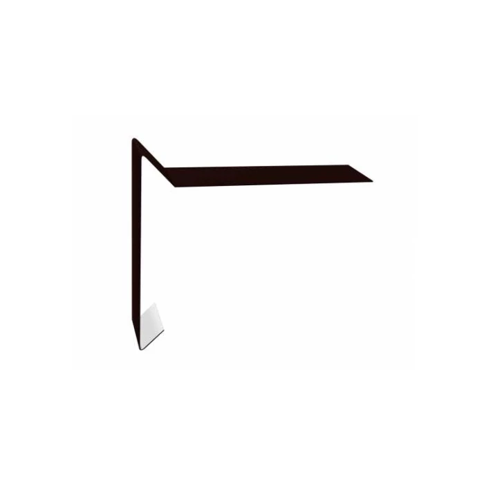 Планка ветровая для мягкой кровли 100х20х100 0,45 Drap RR 32 темно-коричневый